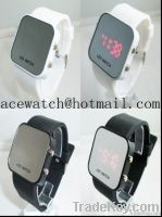 Promotional gift Led silicone wrist watch mirror bracelet