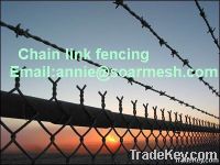 Chain link fencing