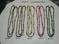WOOD  BEAD  NECKLACES  48"