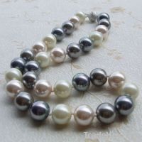 2012 Hot multicolor glass pearl necklace