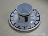 melamine tea and coffee cup and saucer