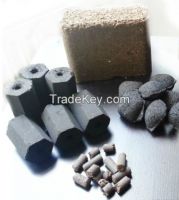 Charcoals and biomass products
