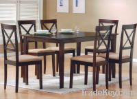 Fix Top Dining Set with X- Back Chair