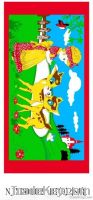 100% cotton reactive printed beach towel