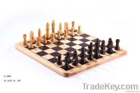 solid wood chess game