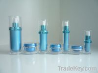 Oval Shaped Acrylic Cream Jar &amp; Lotion Bottle