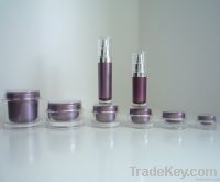 Round Shaped Acrylic Cream Jar &amp; Lotion Bottle