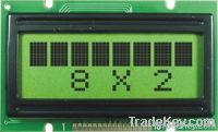 8 x 2 Character LCD Module with Yellow and Green LED Backlight