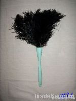 black ostrich hair duster