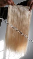 Top sale human hair weft machine made