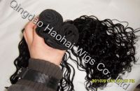 Top sale human hair hair weft machine made