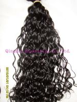 Best quality human hair weft-virgin curly style-all hand tied