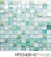 Rustic mosaic tiles, mosaic blends, irregular white mosaic blends