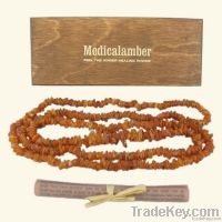 Raw Baltic Amber Necklace - long
