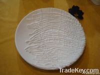 white glaze ceramic plate