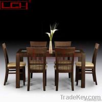 wood table and chair