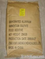Dehydrated aluminium ammonium sulphate