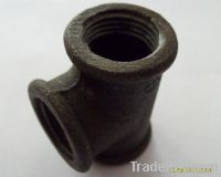 Black Malleable Iron Pipe Fitting Tee