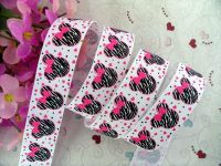 7/8" minnie heart Grosgrain Ribbon Printed Ribbon