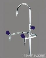 Tap series-Triple outlet Bench-top Stainless Steel Gooseneck Tap