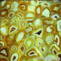 Yellow agate composite slab