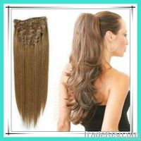 2011 hot selling blond clip in hair extensions