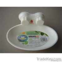 Oval soap dish with suction