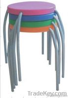 Superior quality steel round stools with rainbow color