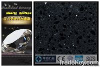1400*3000 3cm black quartz surface with mirror