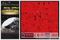 1400*3000 polished Ferrari red quartz stone with mirror