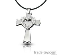 Cross Heart Stainless Steel Pendant Jewelry