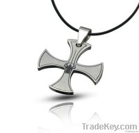 Cross Spider Stainless Steel Pendant Jewelry