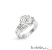 925 silver cz micro pave ring