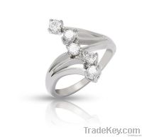 sterling silver diamond ring