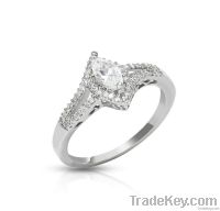 925 sterling silver ring with cz