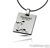 Gemini Cool Stainless Steel Pendant