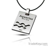 Aquarius Cool Stainless Steel Pendant