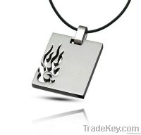 Fire Hollow Cool Stainless Steel Pendant
