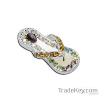 crystal pendant in shoe shape