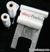 T-shirt pllastic bags on roll