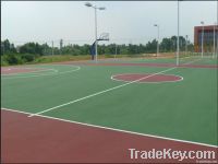 Acrylic acid coating for sports court