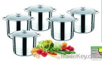 10pcs stainless steel capsuled bottom stock pot sets/cookware set