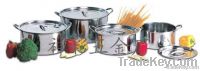 8pcs stainless steel shallow stock pot set/cookware set
