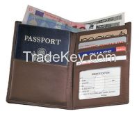 RFID Blocking Passport Leather Wallet