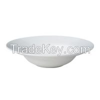 white porcelain ceramic soup plate, deep plate