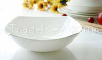 porcelain soup plate, porcelain dinner plates, daily use white porcelain soup plates for hotel