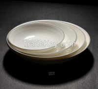 Restaurant Daily Use Ceramic China Dinnerware Round And Square Wholesale Porcelain Dinner Set Soup Plate
