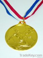 cheap metal sports medals with ribbon and customer logo