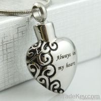 Steel Cremation Memorial Urn Jewelry Pendant