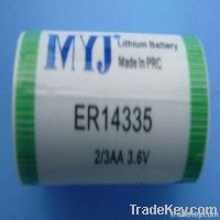 3.6V ER14335 Lithium Thionyl Chloride  Battery